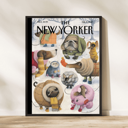 the new yorker magazine cover print february 8 2010, the new yorker poster, magazine cover, aesthetic room decor