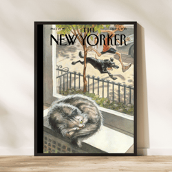 the new yorker magazine cover print october 5 2015, the new yorker poster, magazine cover, aesthetic room decor