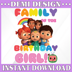 Cocomelon Mommy Of Birthday Girl, Cocomelon Family Birthday Png For Sublimation, Cocomelon Birthday Png, Watermelon