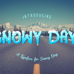 snowy day trending fonts - digital font