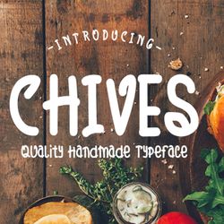 chives cute display font trending fonts - digital font