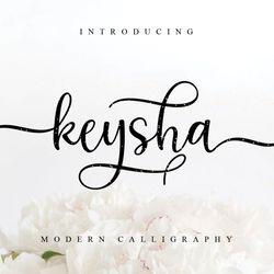 Keysha Script Trending Fonts - Digital Font