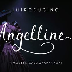 Angelline Script Trending Fonts - Digital Font