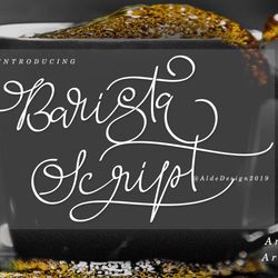 barista script trending fonts - digital font