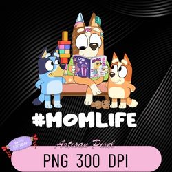 bluey png for mom, custom mothers day 2022 png, birthday gift png for mom, best mom, gift for mother, bluey mom life, mo