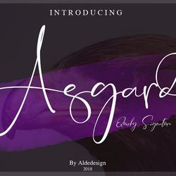 asgard script trending fonts - digital font