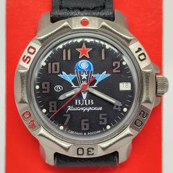 Vostok Komandirskie 2414 Airborne Forces 816288 New Titanium Plated men's mechanical watch