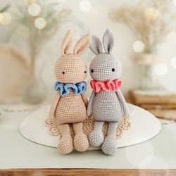 crochet bunny pattern, amigurumi crochet pattern, crochet stuffed animals, amigurumi bunny