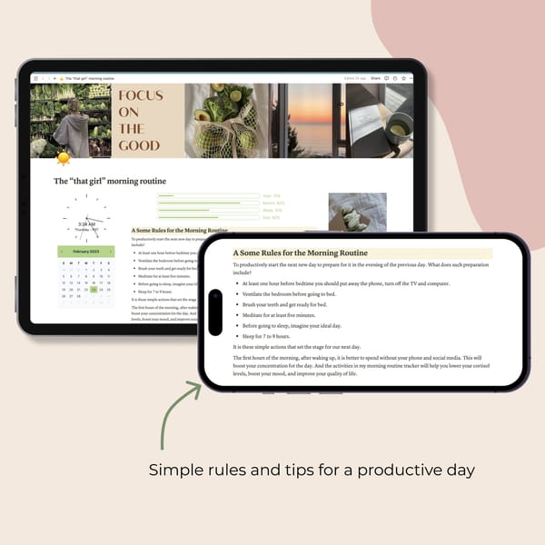 Morning routine Notion templates, Morning pages, Morning rou - Inspire ...