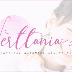 Verttania – Beautiful Handmade Script Font Trending Fonts - Digital Font