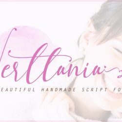verttania – beautiful handmade script font trending fonts - digital font