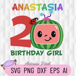 cocomelon svg, cocomelon birthday svg, cocomelon svg for girls, custom cocomelon birthday svg