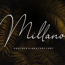 Millano // Signature Font Trending Fonts - Digital Font
