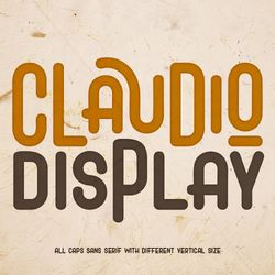claudio – display font font trending fonts - digital font