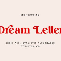 Dream Letter, Display Serif Font Trending Fonts - Digital Font