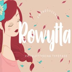 rowytta handlettering typeface trending fonts - digital font