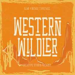 western wildler slab vintage trending fonts - digital font