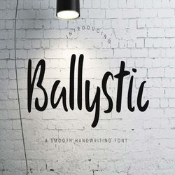 ballystic handwriting typeface trending fonts - digital font