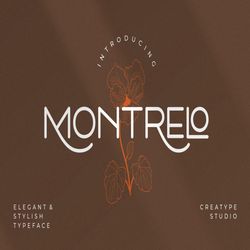 montrelo elegant sans serif trending fonts - digital font