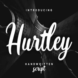 hurtley handwritten script trending fonts - digital font