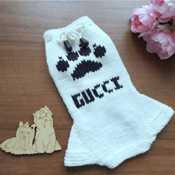 Cute dog bodysuit for small dogs. Puppy sweater. Cute pet clothes.