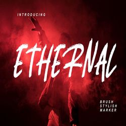 ethernal brush stylish marker trending fonts - digital font
