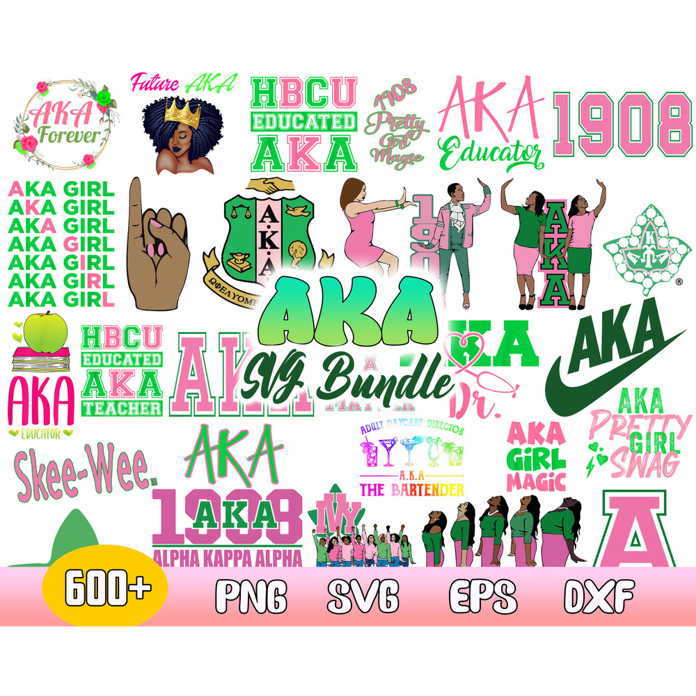 Aka Bundle Svg, Alpha Kappa Alpha Sorority Svg, Skee Wee 1908 Aka Svg, Bundles for Cricut Cut Files.jpg