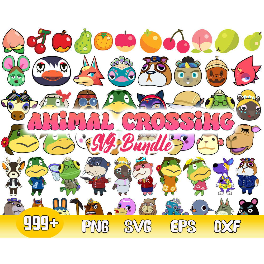 Animal Crossing Bundle Svg, Animal Crossing Svg, Animal Character Svg, Animal Cartoon Svg.jpg