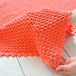 Easy crochet blanket pattern for beginner - Baby blanket crochet instructions 4 sizes