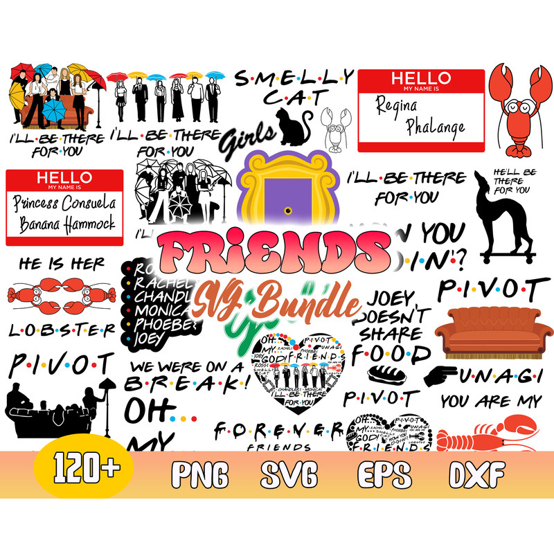 Bundle Friends Svg, Best Friends Svg, Friendship Svg, Bff Clipart Svg, Png Dxf Eps File.jpg