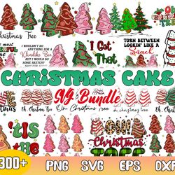 christmas tree cake bundle svg, christmas cake svg, christmas tree svg, christmas svg