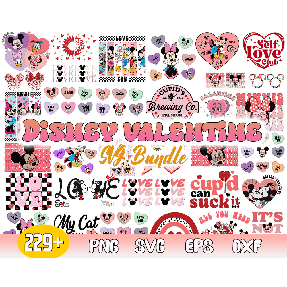 Disney Valentine Bundle Svg, Mickey Minnie Love Svg, Disney Couple Svg, Vanlentine's day SVG.jpg