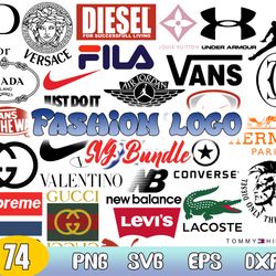 fashion logo bundle svg, brand logo, fashion brand svg, famous brand svg, instant download