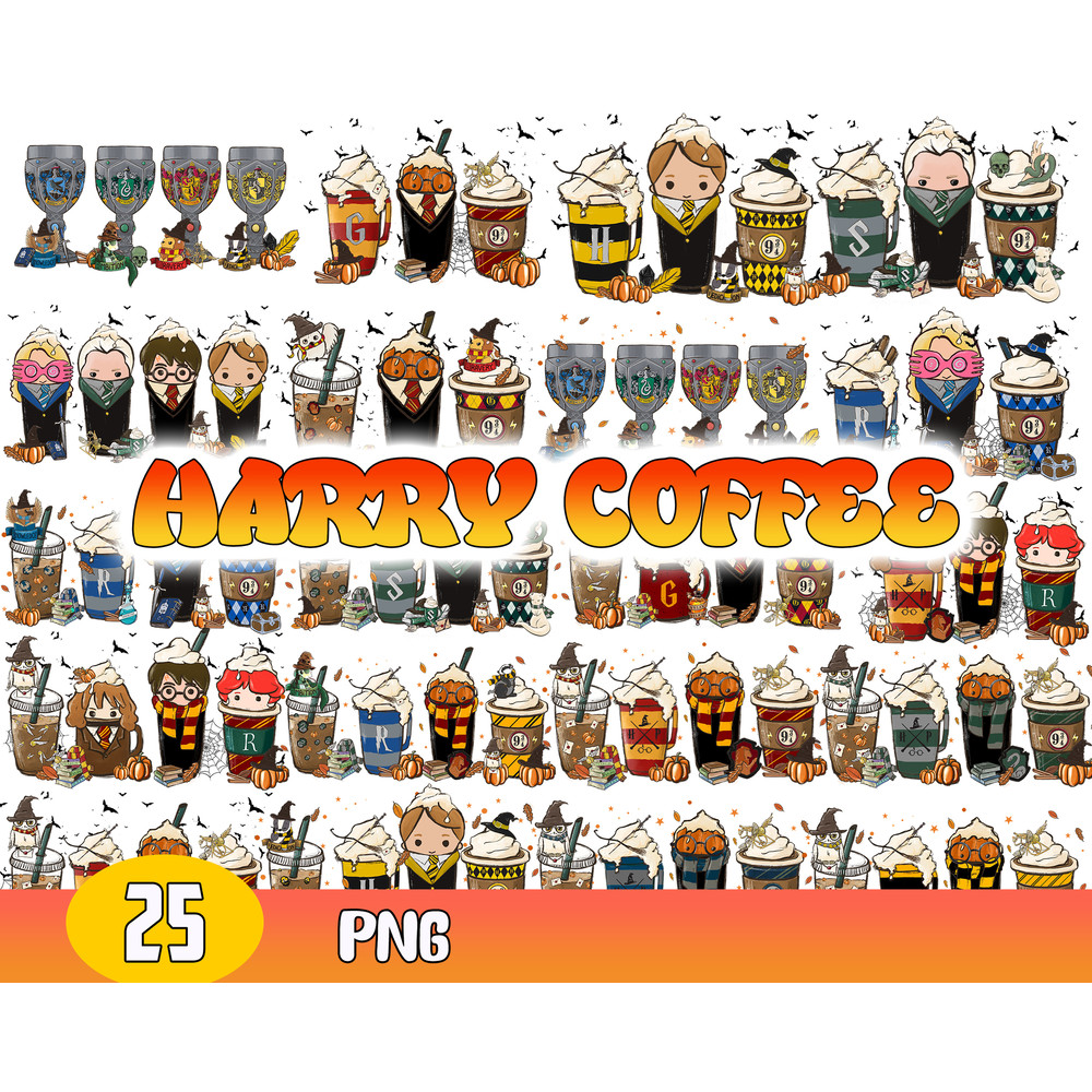 Harry Potter Coffee Bundle Png, Harry Potter Png, Halloween Coffee Bundle Png, Instant Dowload.jpg