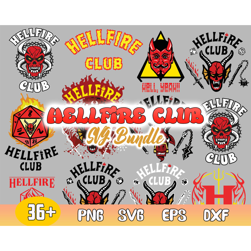 Hellfire Club Bundle, Hellfire Club Svg, Stranger Things 4 Svg, Skull Stranger Things Svg, Png Dxf Eps File.jpg