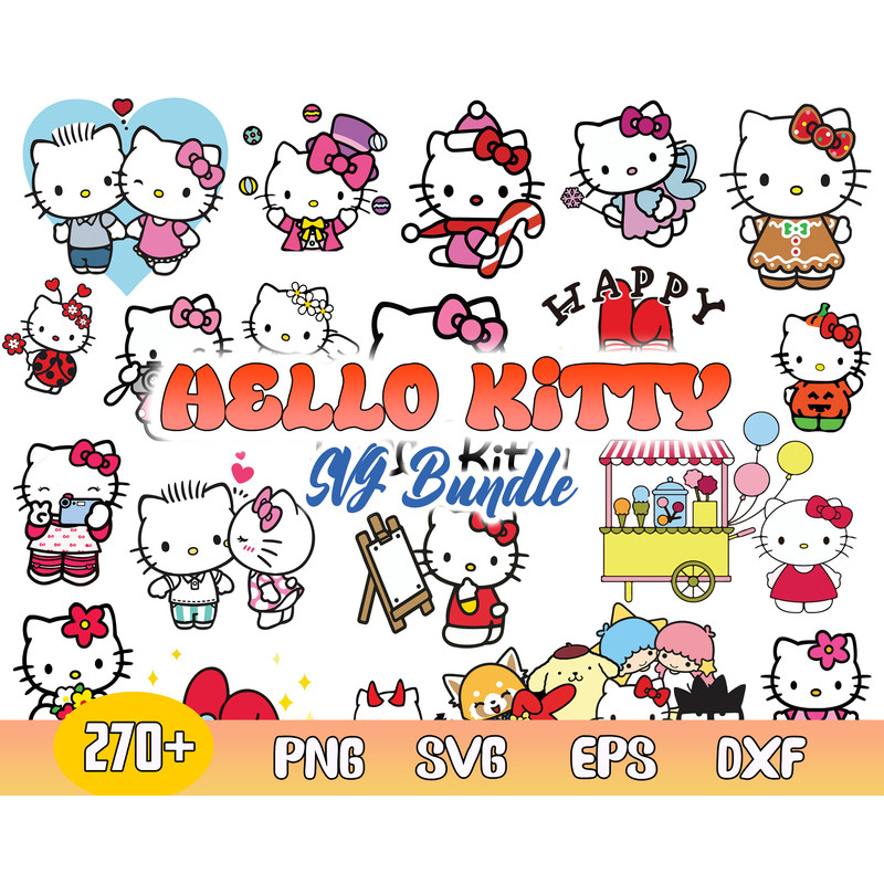 Hello Kitty Bundle svg, Kawaii Kitty Svg, Kawaii Kitty Clipart, Cute Cat Svg, Kitty Svg.jpg