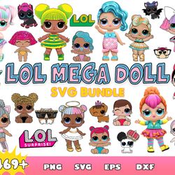 lol doll bundle svg, baby dolls svg, lol surprise svg, lol quenn svg, png dxf eps file