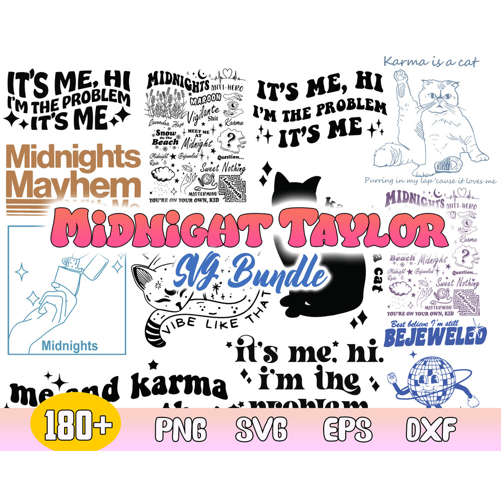 Midnight Taylor Bundle Svg, Taylor Swift Svg, Swift Midnight Svg, Instant Dowload .jpg