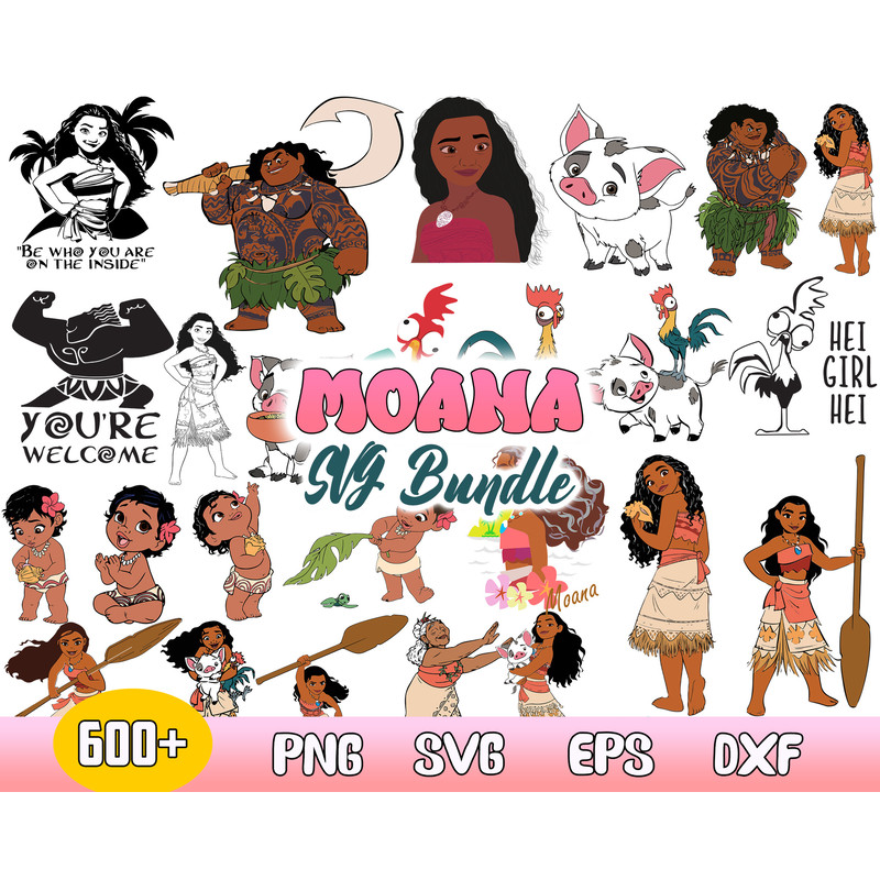 Moana Bundle Svg, Baby Moana Svg, Moana Disney Princess Svg, Moana Clipart, Cut File.jpg