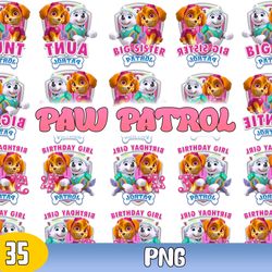 paw patrol birthday bundle svg, paw patrol svg, paw patrol famliy, paw patrol cricurt, instant download