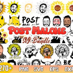 post malone bundle svg, post malone svg, sunflower svg, post malone vector svg