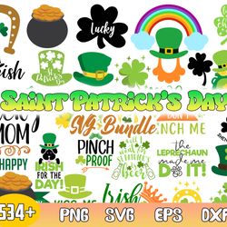 saint patricks day bundle svg, st patrick's day svg, lucky svg, irish svg, png dxf  eps file
