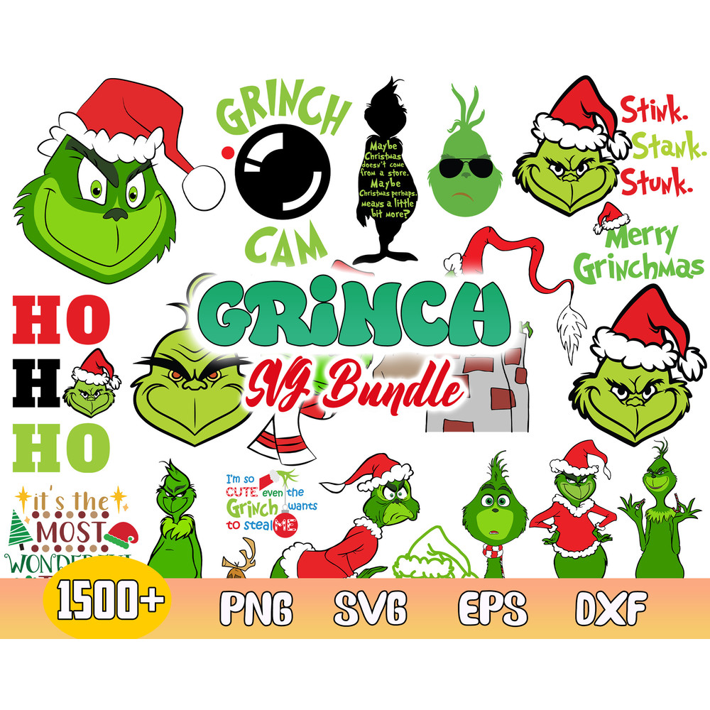 The Grinch Christmas Bundle Svg, Grinchmas Svg, Grinch Christmas Svg, Grinch Svg, Instant Download.jpg