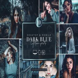 dark blue – lightroom presets mobile & desktop presets