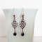 Boho Shabby chic Vintaj and Artisan Pewter permanent colored natural copper with cultured pearls beads  earrings