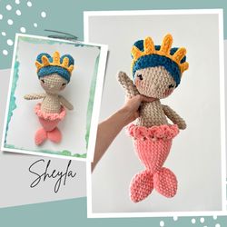 Sheyla - Mermaid Crochet Pattern, Plushie Mermaid, PDF PATTERN
