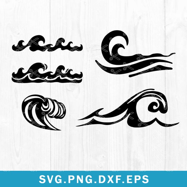 Wave Svg, Ocean Wave Svg, Surf Wave Svg, Png Dxf Eps File - Inspire Uplift