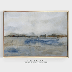 landscape painting abstract watercolor minimalist print art neutral printable wall art grey blue instant download n5