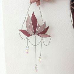 Dream stained glass suncatchers Lotus -  hanging window ornament flowers