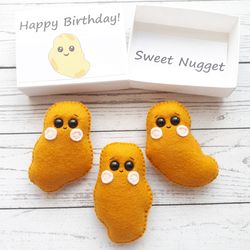 Chicken nugget plush, Pocket hug, Food pun cards, Funny Birthday gifts for best friend, Pun birthday gifts, Couple gifts